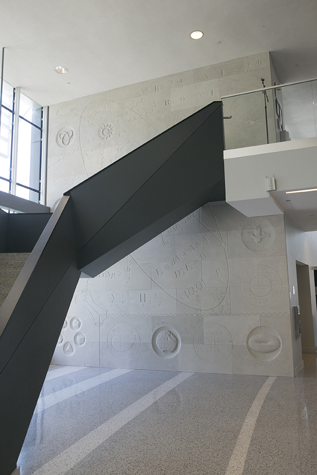 The original Iconic Wall installed at the Simons Center for Geometry and Physics