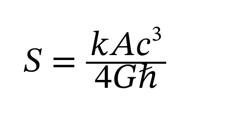 On the wall: The Bekenstein–Hawking entropy formula